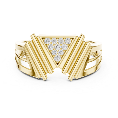 Yellow gold triangle diamond statement ring design
Modern yellow gold geometric diamond fashion ring
Yellow gold round diamond triangle cocktail ring
Luxury yellow gold geometric statement band ring
Yellow gold pavé diamond triangle top ring
Bold yellow gold diamond fashion ring with open band
Designer yellow gold geometric diamond statement ring
Yellow gold round diamond modern cocktail ring
Geometric yellow gold triangle diamond luxury ring
Yellow gold diamond statement ring with split shank
