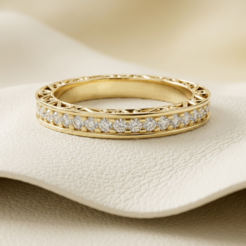 Round Lab Grown Diamond Eternity Wedding Band
