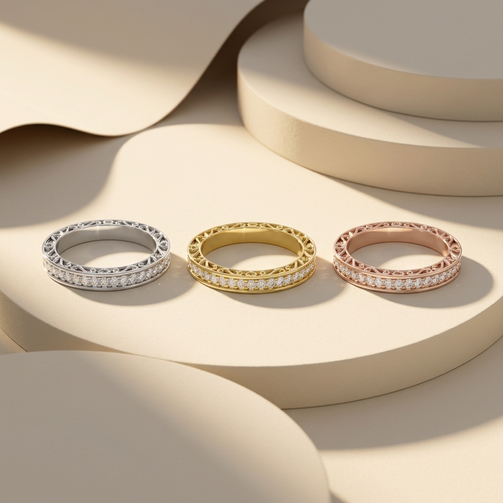 Round Lab Grown Diamond Eternity Wedding Band