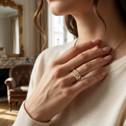 Round Lab Grown Diamond Cluster Ring