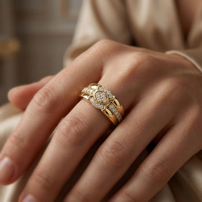 Round Lab Grown Diamond Cluster Ring