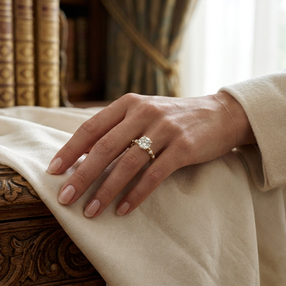 Round Lab Grown Diamond Solitaire Engagement Ring