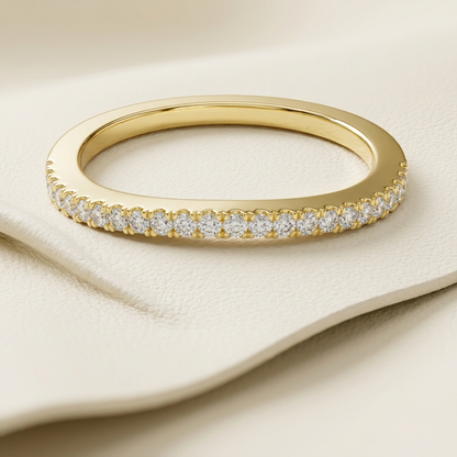 Round Cut Diamond Eternity Band Ring | Minimal Luxury Style