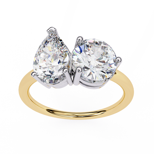 Pear and round diamond ring
Diamond ring with pear and round stones
Ring with pear and round diamonds
Elegant pear and round ring
Classic pear and round diamond ring
Pear and round diamond with gold band
Beautiful pear and round diamond ring
Diamond ring with pear and round stones
Stunning pear and round diamond ring
Two stone diamond ring