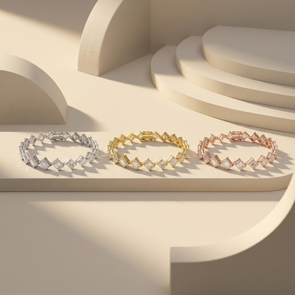 Elegant lab grown diamond bracelet for weddings, anniversaries and luxury gifting.