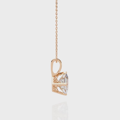 Shimmering Diamond Square Pendant