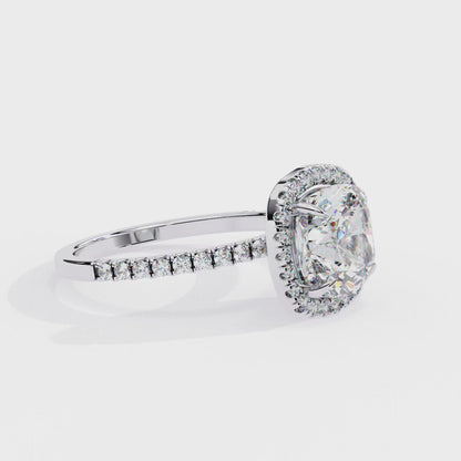 Cushion Crown Diamond Ring