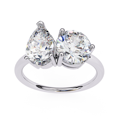 Two stone diamond ring
Ring with pear and round diamonds
Diamond ring with pear and round stones
Elegant two stone diamond ring
Ring featuring pear and round diamonds
Classic two diamond ring
Beautiful diamond ring with pear and round stones
Ring with pear and round diamonds in white gold
Stunning two stone diamond ring
Diamond ring with pear and round diamonds