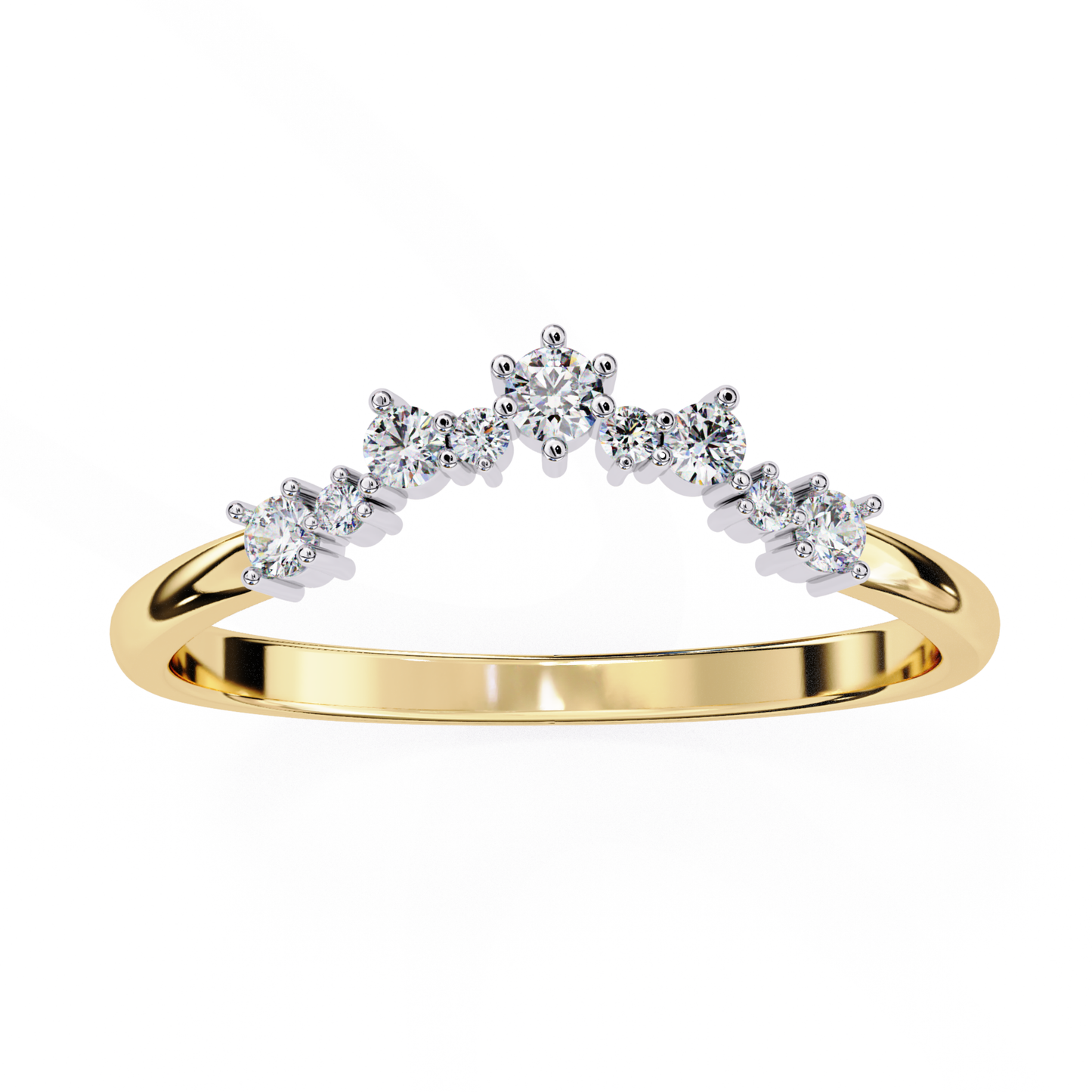 Yellow gold curved diamond wedding band round cut
Yellow gold contour diamond wedding band for women
Curved yellow gold diamond band stacking ring
gold crown diamond wedding band round diamonds
curved diamond ring for engagement ring fit